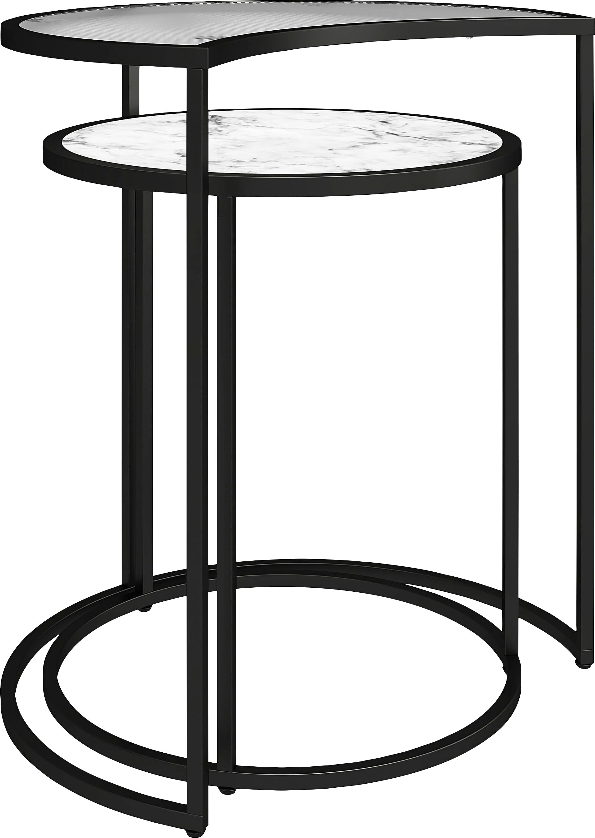 Dorel Home Beistelltisch »Moon«, (2 St.), Tischplatte aus Glas, pflegeleichte Oberfläche, Höhe 55,5 cm von Dorel Home