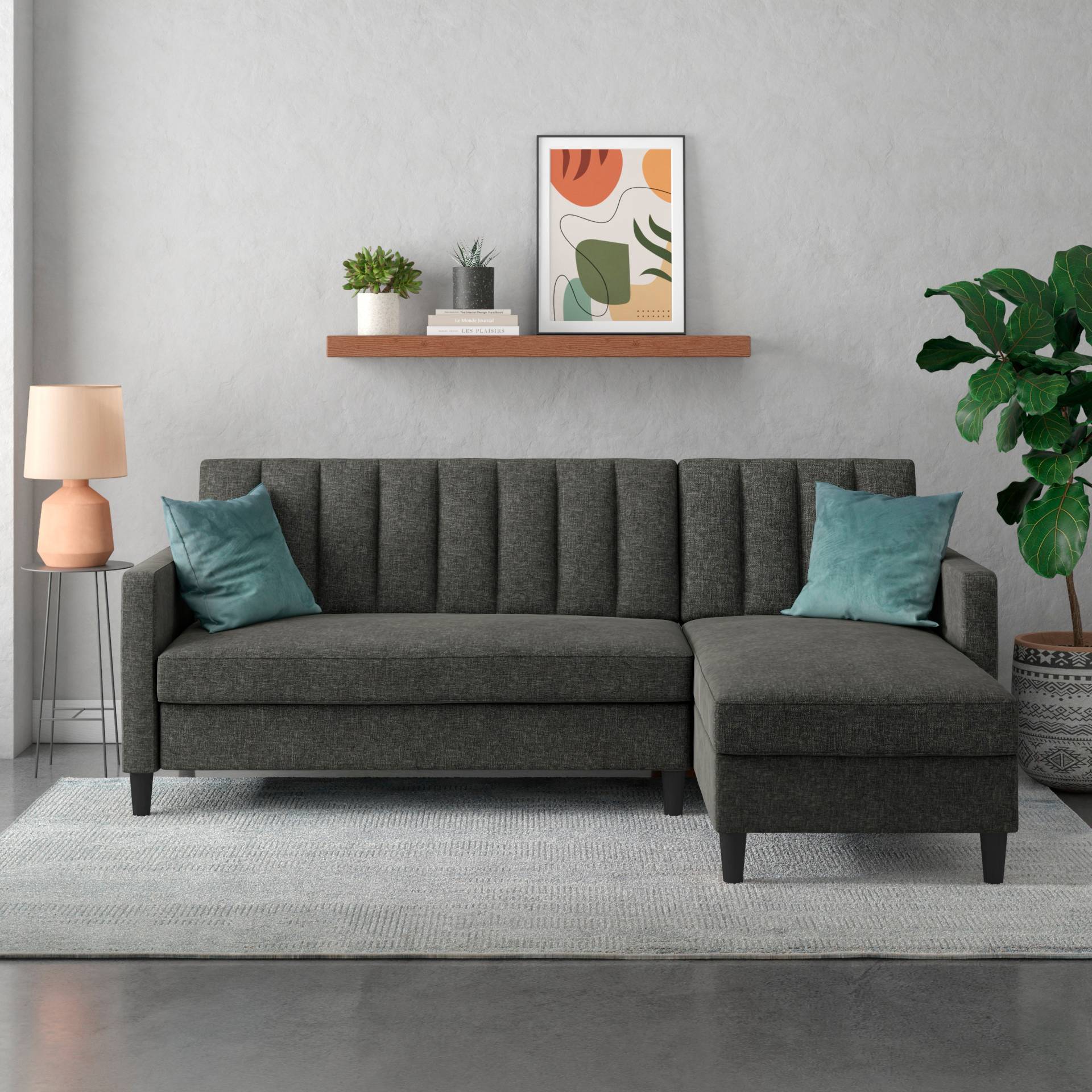 Dorel Home Ecksofa mit Schlafffunktion, Recamiere mit Stauraum beidseitig montierbar, Rückenlehne 2-teilig und 3-fach verstellbar Dorel Home Ecksofa mit Schlafffunktion, Recamiere mit Stauraum beidseitig montierbar, Rückenlehne 2-teilig und 3-fach verstellbar von Dorel Home