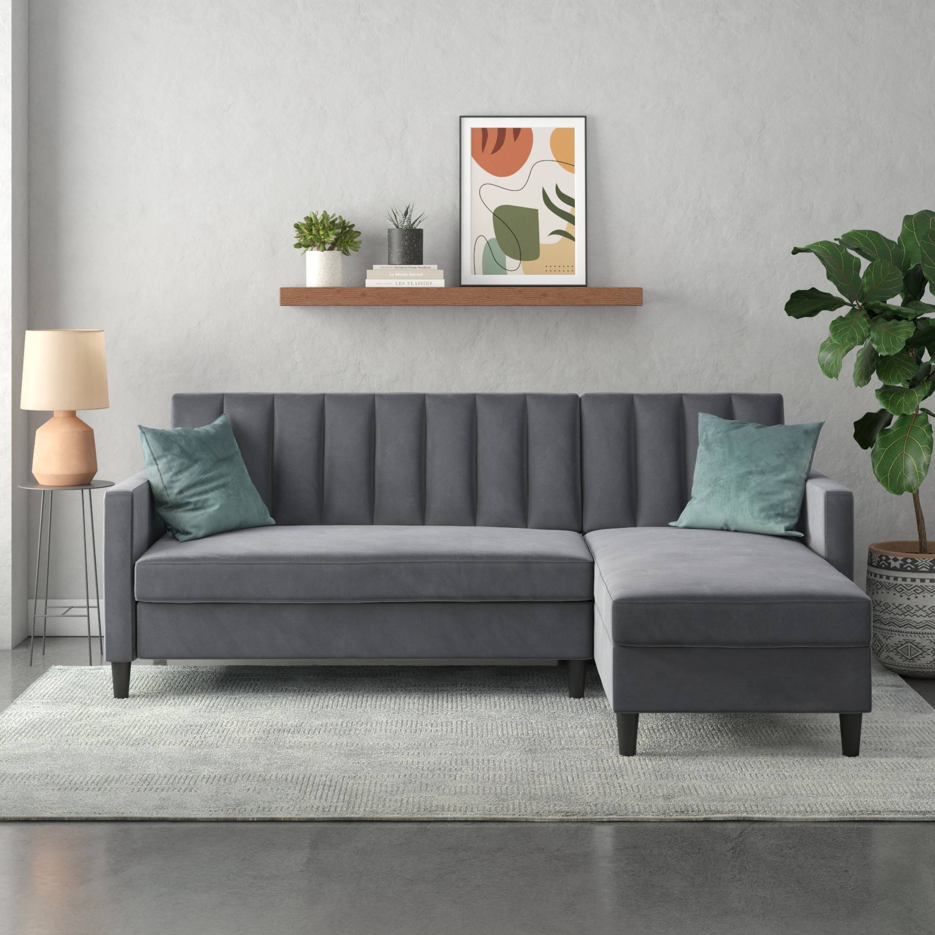 Dorel Home Ecksofa mit Schlafffunktion, Recamiere mit Stauraum beidseitig montierbar, Rückenlehne 2-teilig und 3-fach verstellbar Dorel Home Ecksofa mit Schlafffunktion, Recamiere mit Stauraum beidseitig montierbar, Rückenlehne 2-teilig und 3-fach verstellbar von Dorel Home