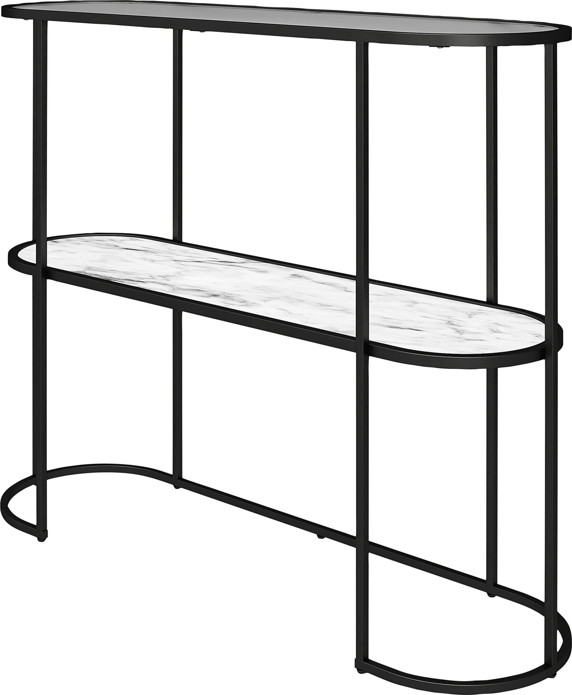 Dorel Home Konsolentisch »Moon«, (1 St.), mit Tischplatte aus geriffeltem Glas, FSC®- Holz, Höhe 82 cm von Dorel Home