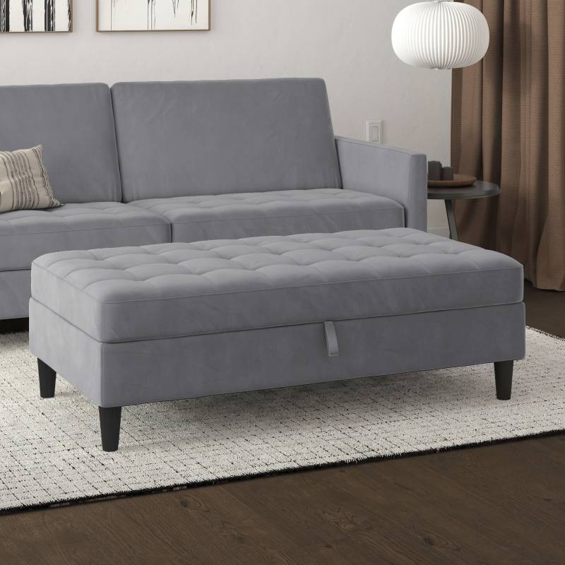 Dorel Home Stauraumhocker »Presley«, Polsterhocker mit Stauraum, frei im Raum stellbar, Sitzhöhe 43 cm von Dorel Home
