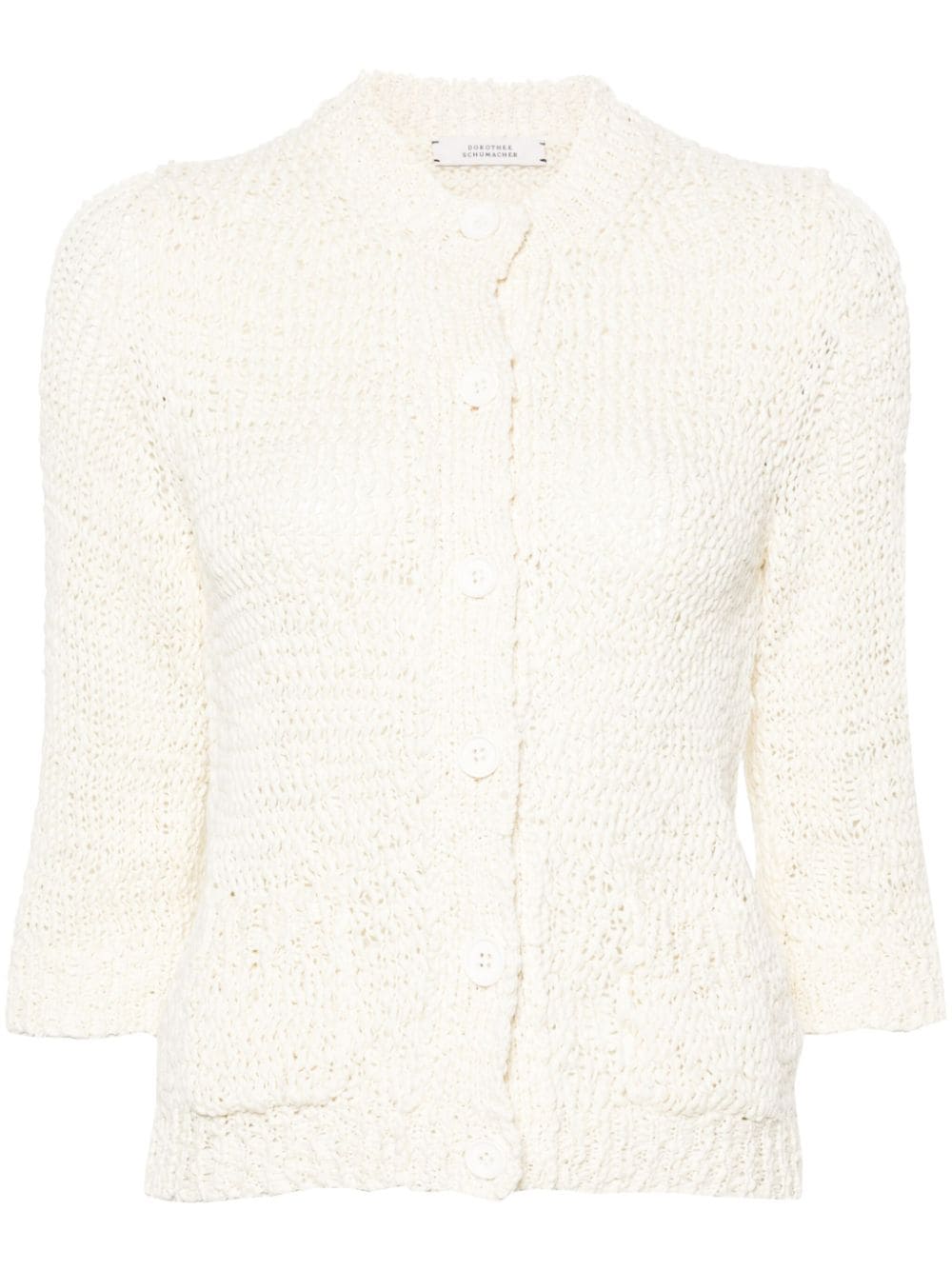 Dorothee Schumacher Cotton Love interowven cardigan - Neutrals von Dorothee Schumacher