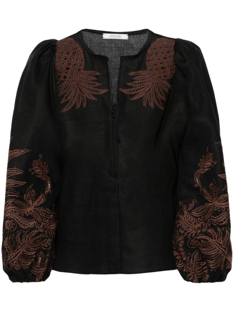 Dorothee Schumacher Exquisite Luxury linen blouse - Black von Dorothee Schumacher