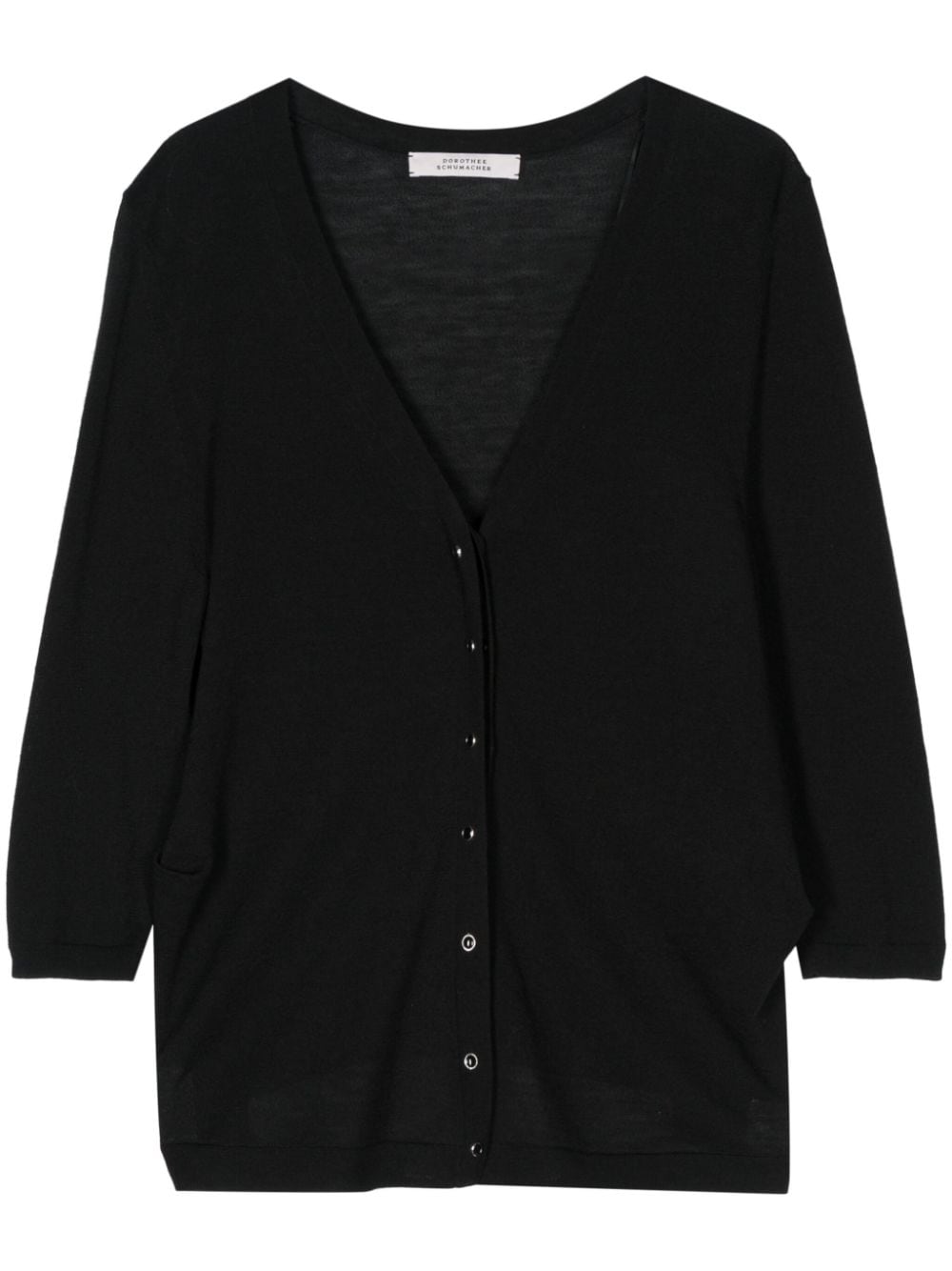 Dorothee Schumacher Refined Essentials fine-ribbed cardigan - Black von Dorothee Schumacher