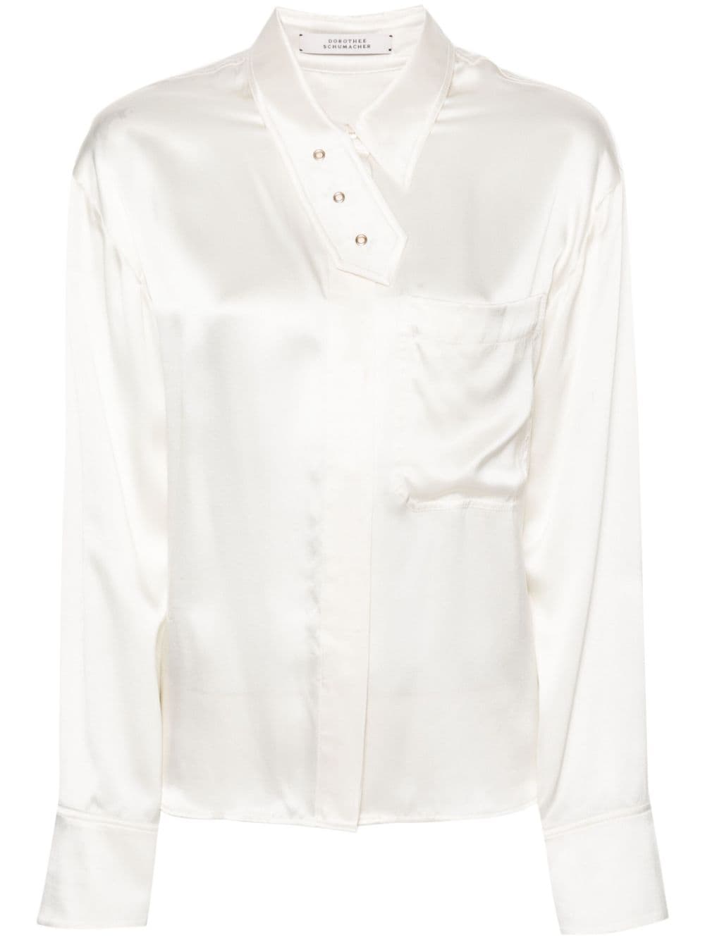 Dorothee Schumacher asymmetric placket silk shirt - Neutrals von Dorothee Schumacher