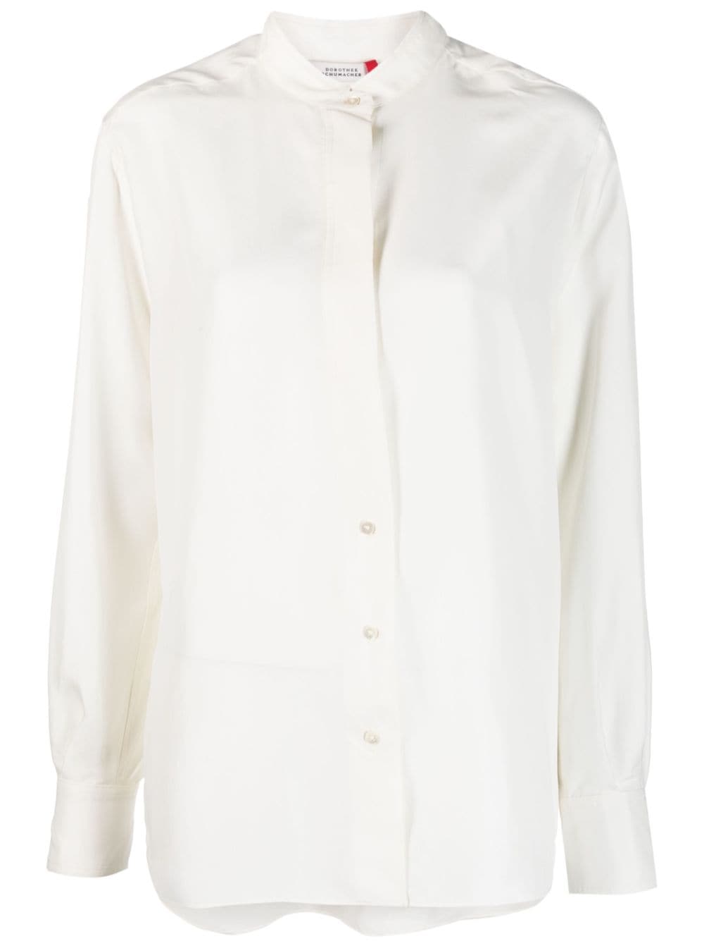 Dorothee Schumacher band-collar silk shirt - Neutrals von Dorothee Schumacher