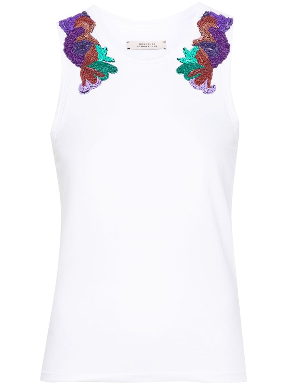 Dorothee Schumacher bead-embroidered tank top - White von Dorothee Schumacher