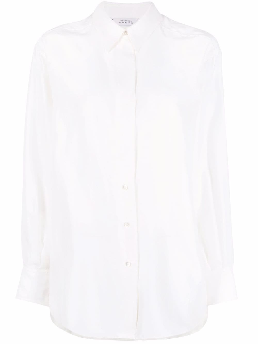 Dorothee Schumacher button-detail silk shirt - White von Dorothee Schumacher