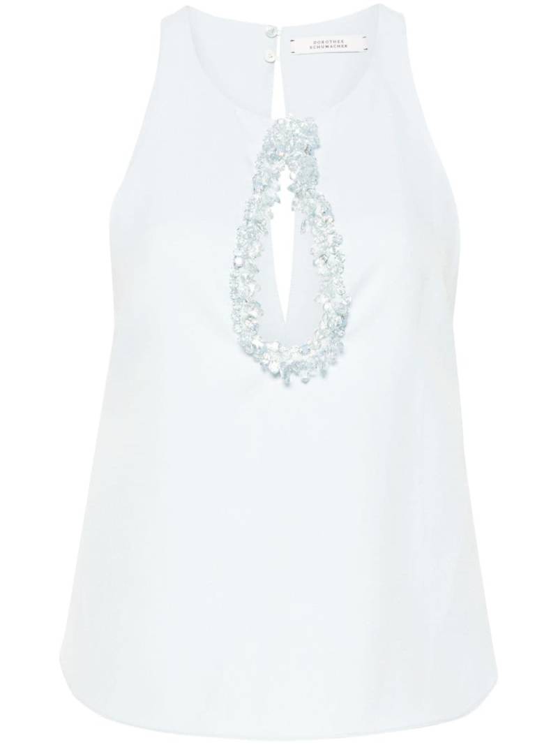 Dorothee Schumacher crystal-embellished blouse - Blue von Dorothee Schumacher