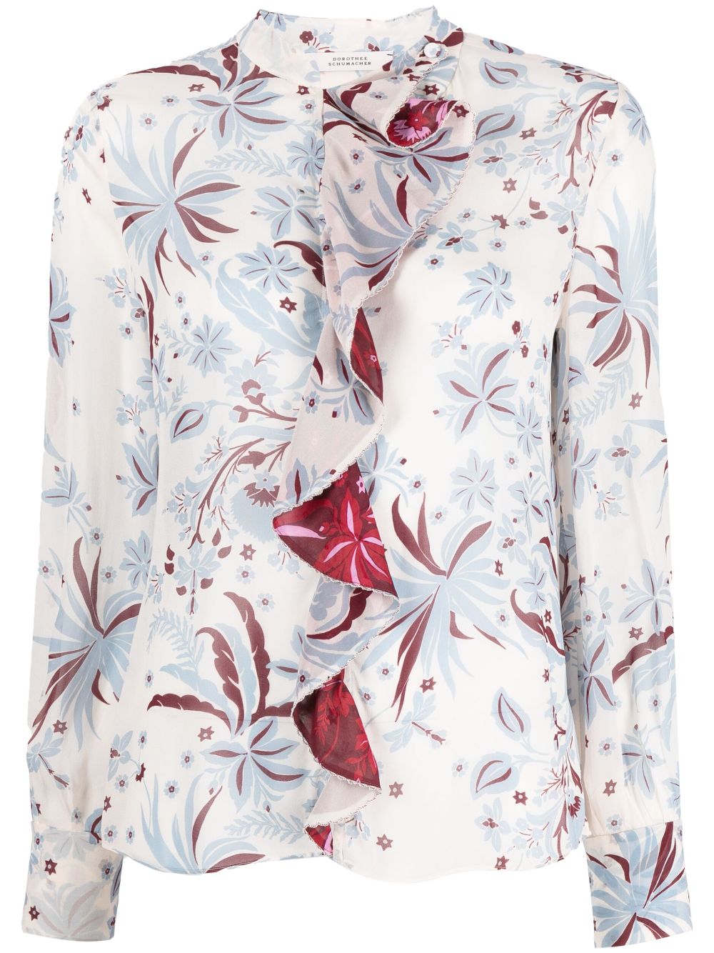 Dorothee Schumacher floral-print long-sleeve blouse - White von Dorothee Schumacher