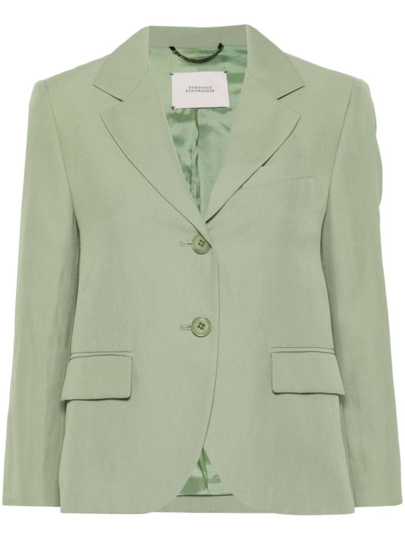 Dorothee Schumacher linen cropped blazer - Green von Dorothee Schumacher