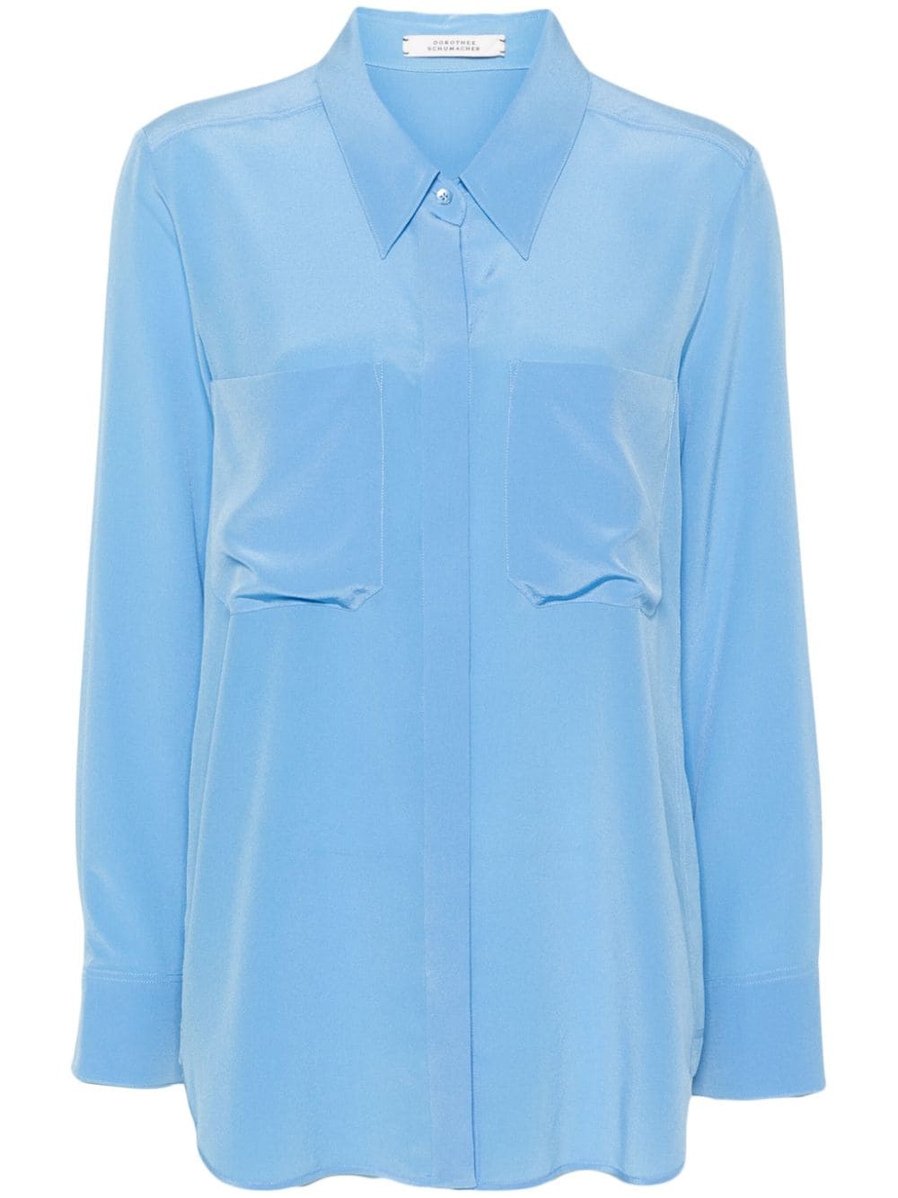 Dorothee Schumacher long-sleeve silk shirt - Blue von Dorothee Schumacher