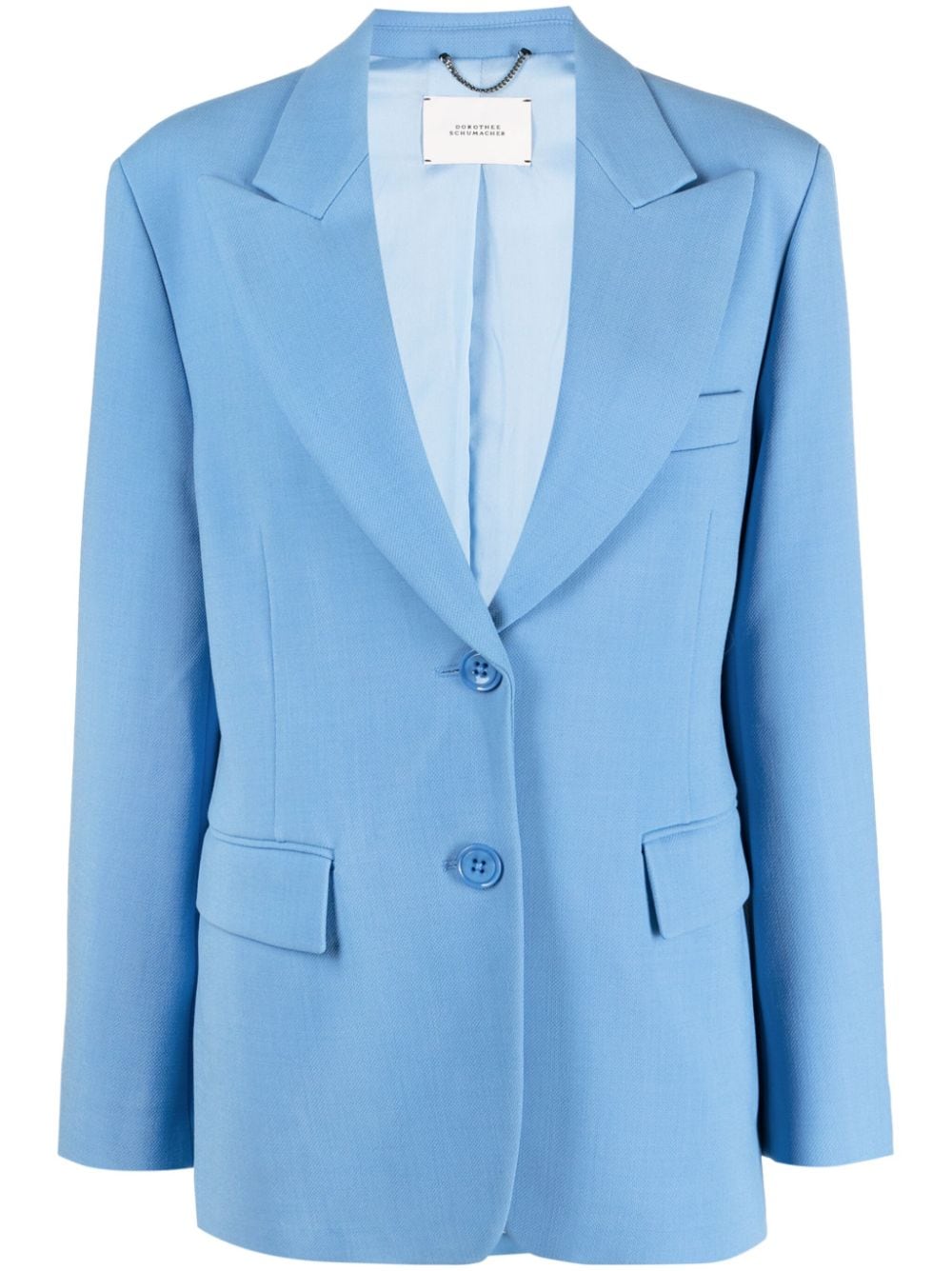 Dorothee Schumacher peak-lapels single-breasted blazer - Blue von Dorothee Schumacher