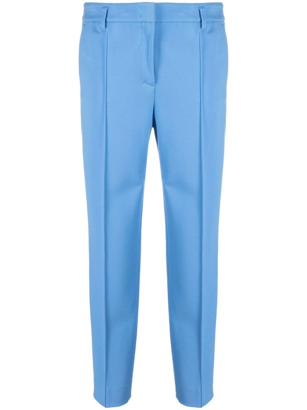 Dorothee Schumacher pleat-detail cropped trousers - Blue von Dorothee Schumacher