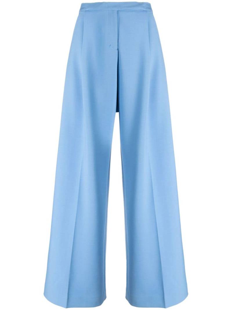 Dorothee Schumacher pleat-detail palazzo pants - Blue von Dorothee Schumacher