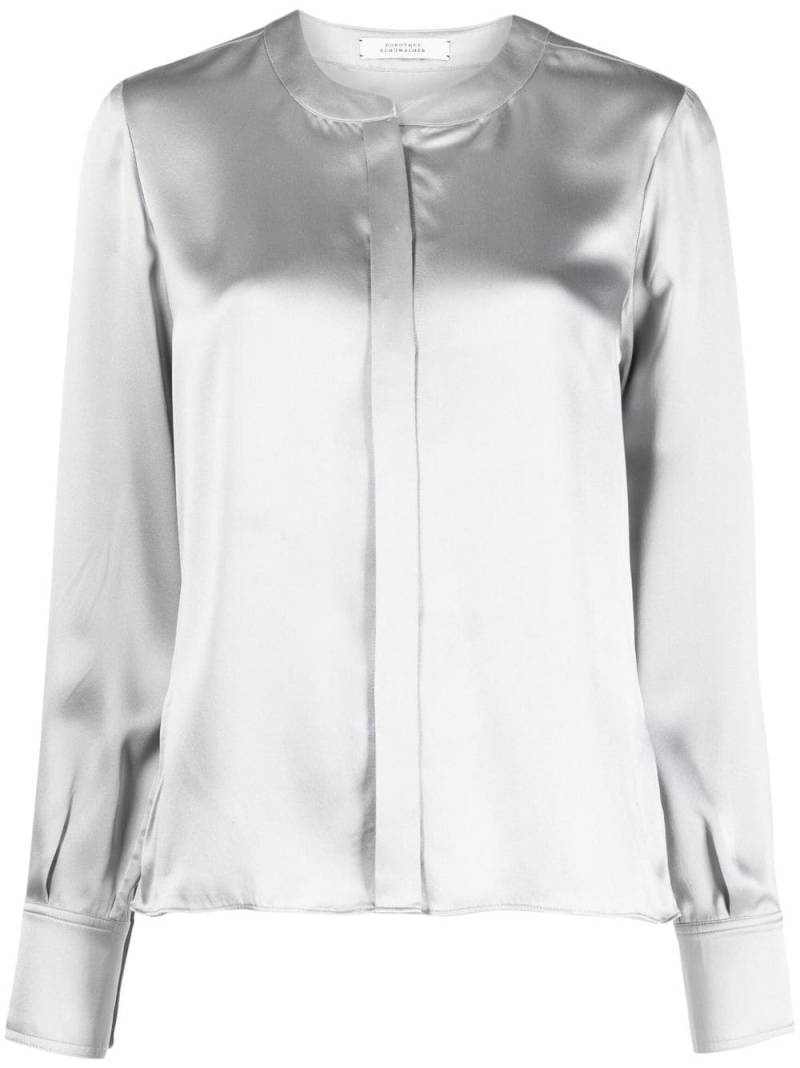 Dorothee Schumacher round-neck silk shirt - Grey von Dorothee Schumacher