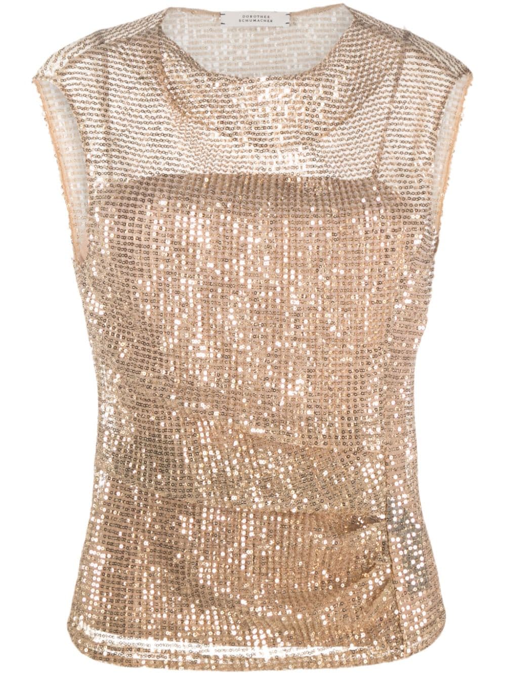 Dorothee Schumacher sequin-embellished sleeveless top - Gold von Dorothee Schumacher