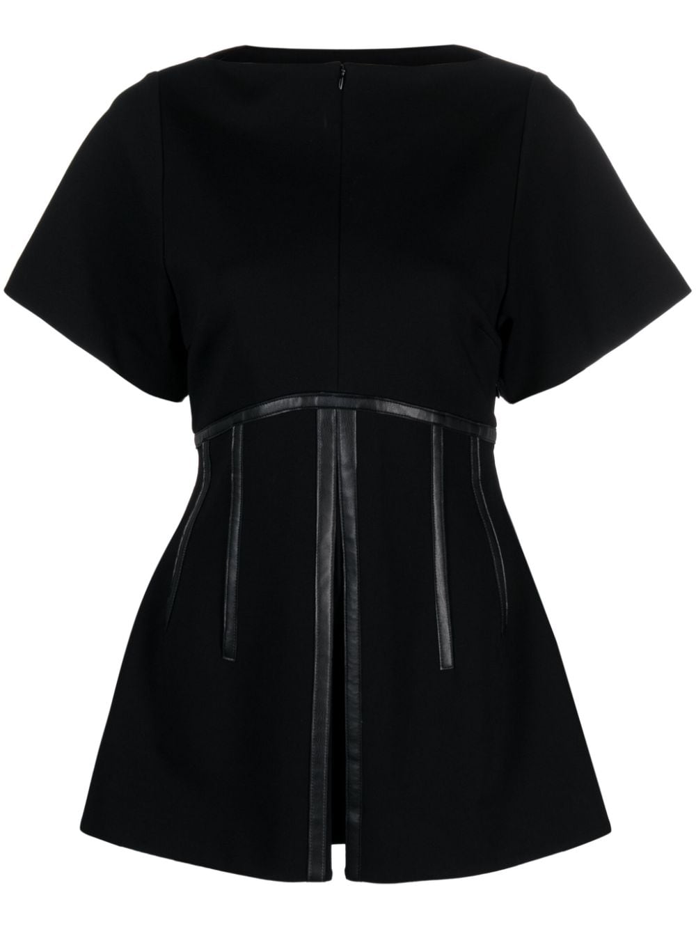 Dorothee Schumacher short-sleeve panelled blouse - Black von Dorothee Schumacher