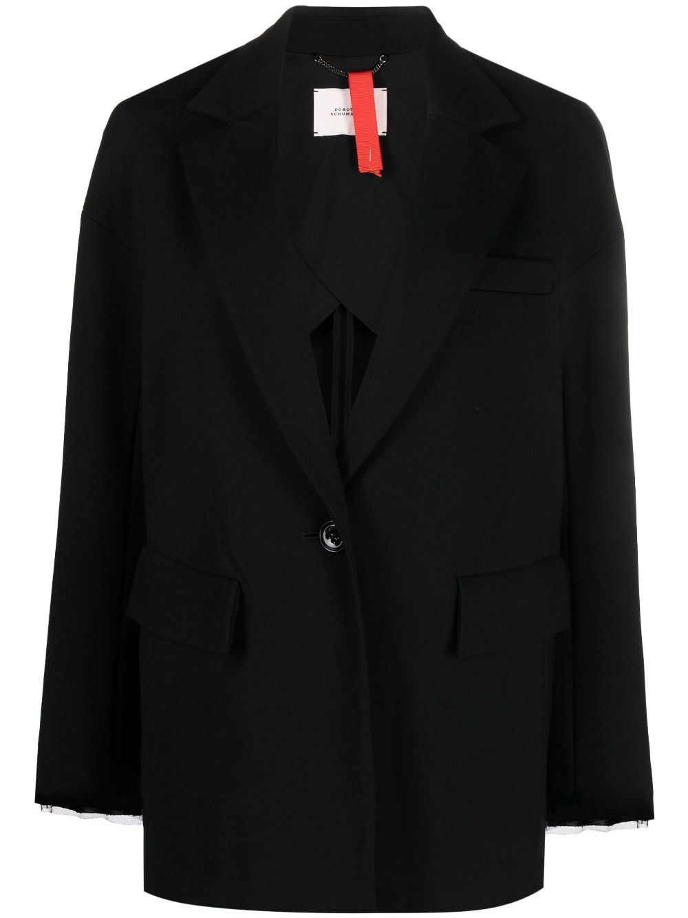 Dorothee Schumacher single-breasted notched-lapels blazer - Black von Dorothee Schumacher