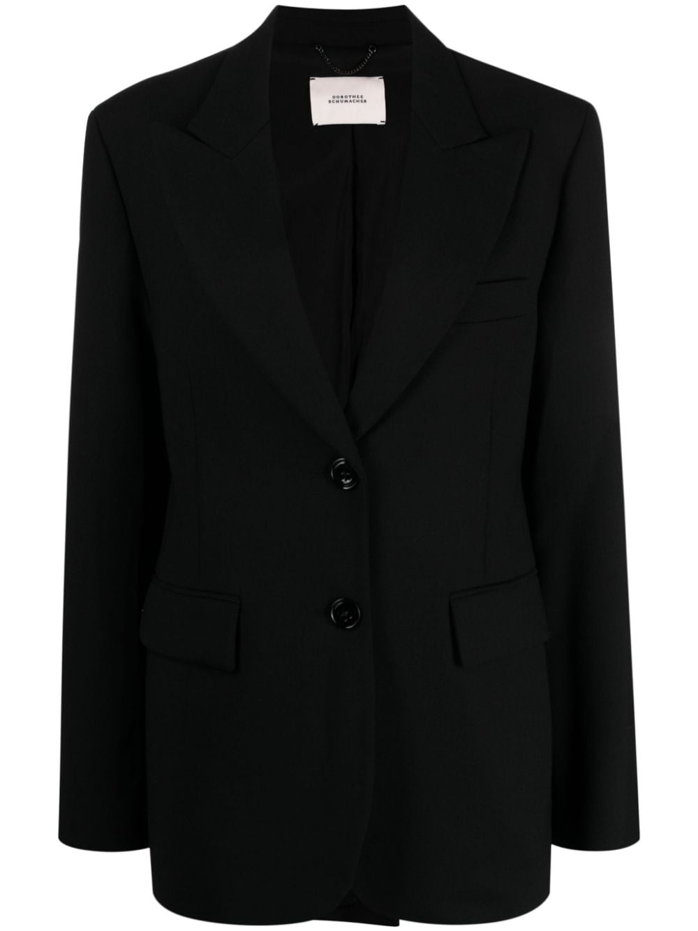 Dorothee Schumacher single-breasted peaked blazer - Black von Dorothee Schumacher