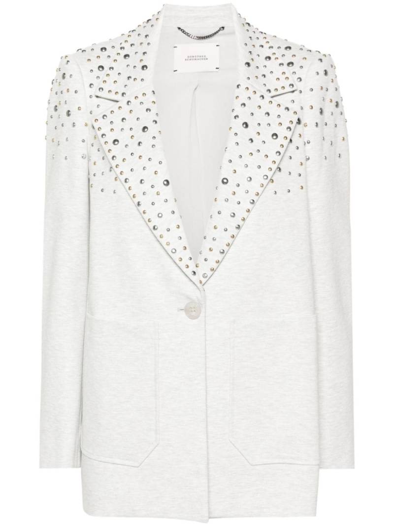 Dorothee Schumacher stud-embellished jersey blazer - Grey von Dorothee Schumacher