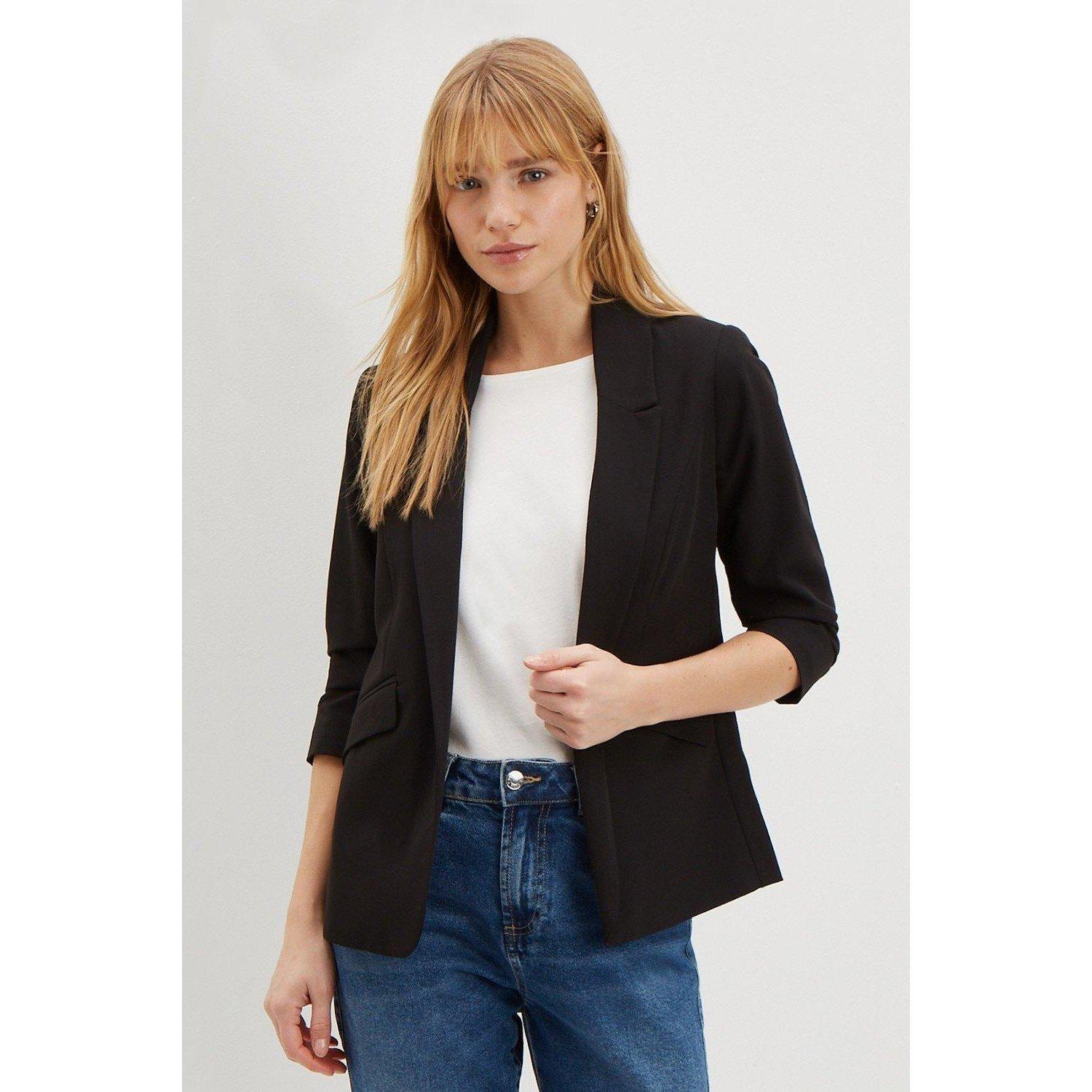 Blazer Gerafft Damen Schwarz 34 von Dorothy Perkins