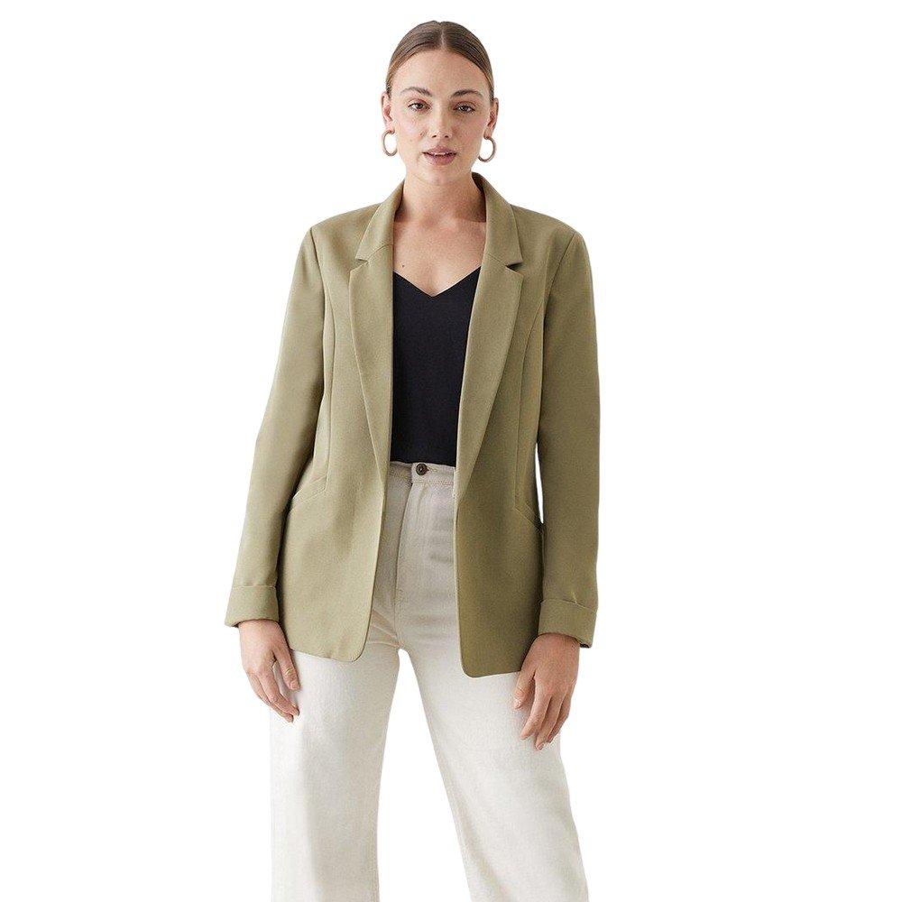 Blazer Umgekrempelter Umschlag Damen Khaki 40 von Dorothy Perkins