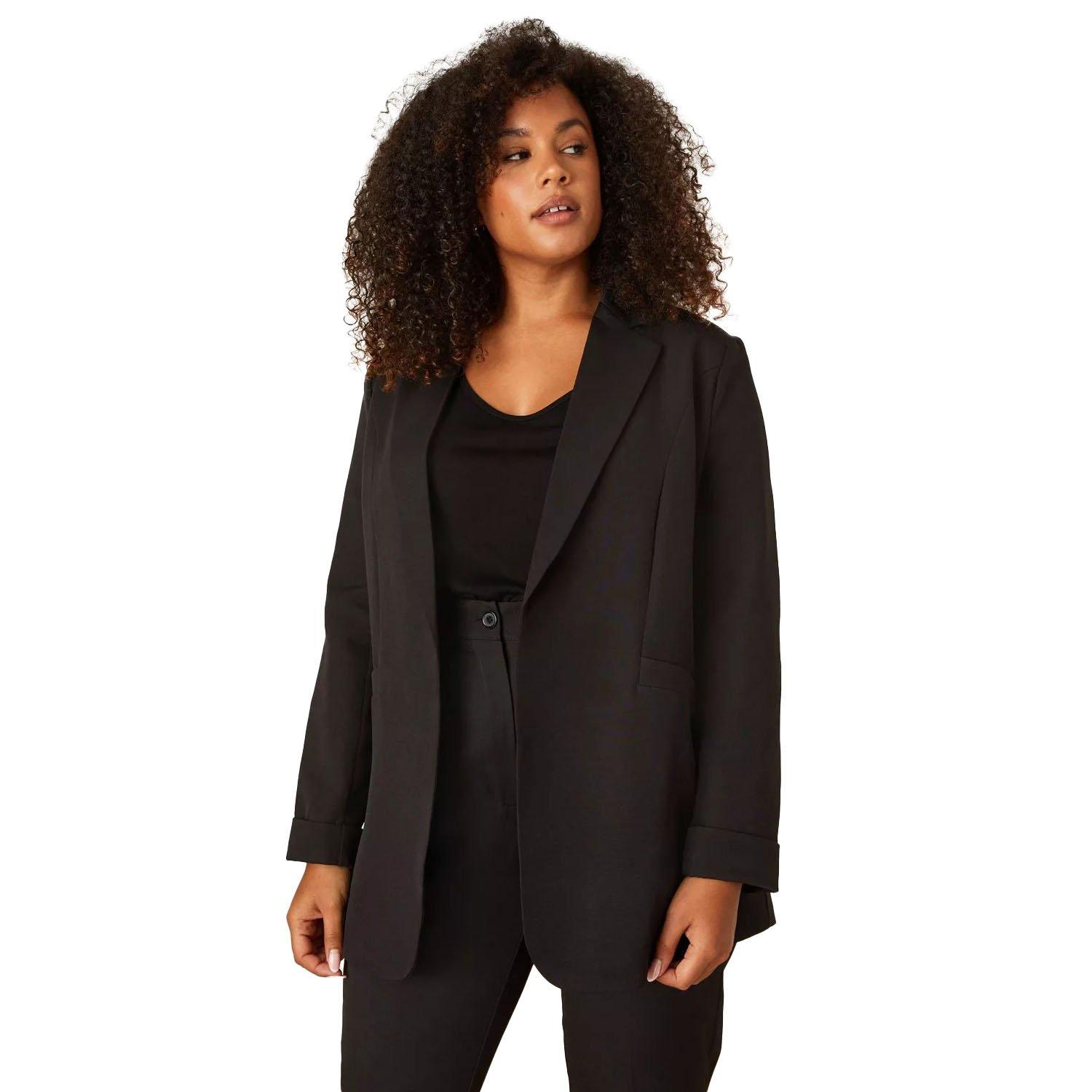 Blazer Umgekrempelter Umschlag Damen Schwarz 44 von Dorothy Perkins