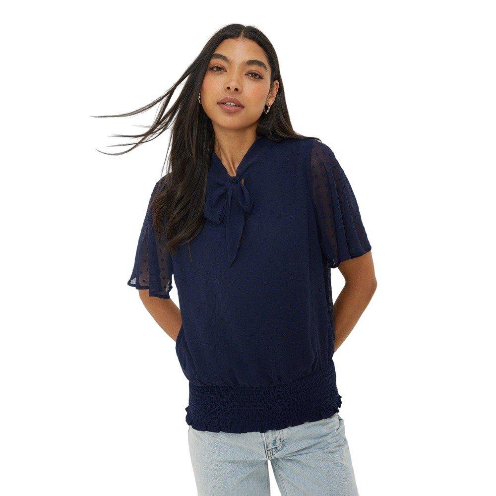 Bluse Geraffter Saum Damen Marine 34 von Dorothy Perkins