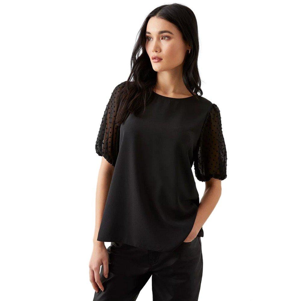 Bluse Kontrastärmel Damen Schwarz 36 von Dorothy Perkins