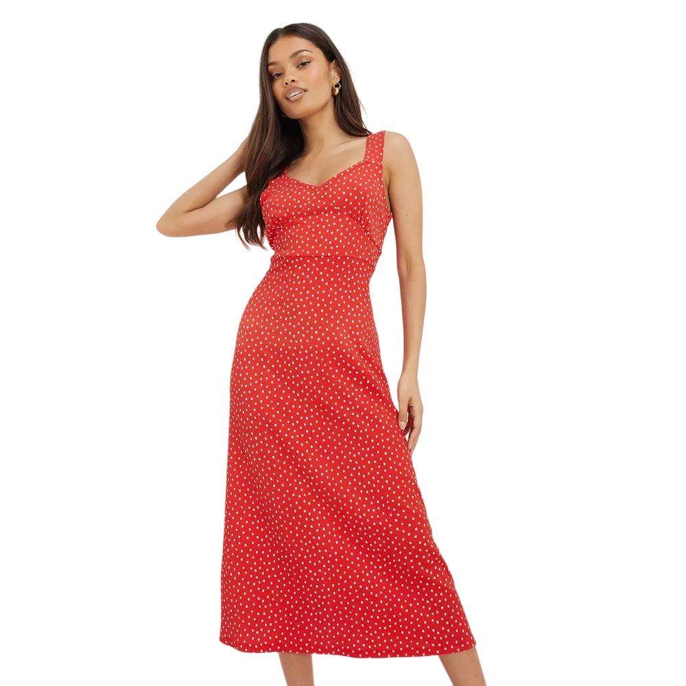 Midikleid Mit Trägern Damen Rot Bunt 42 von Dorothy Perkins