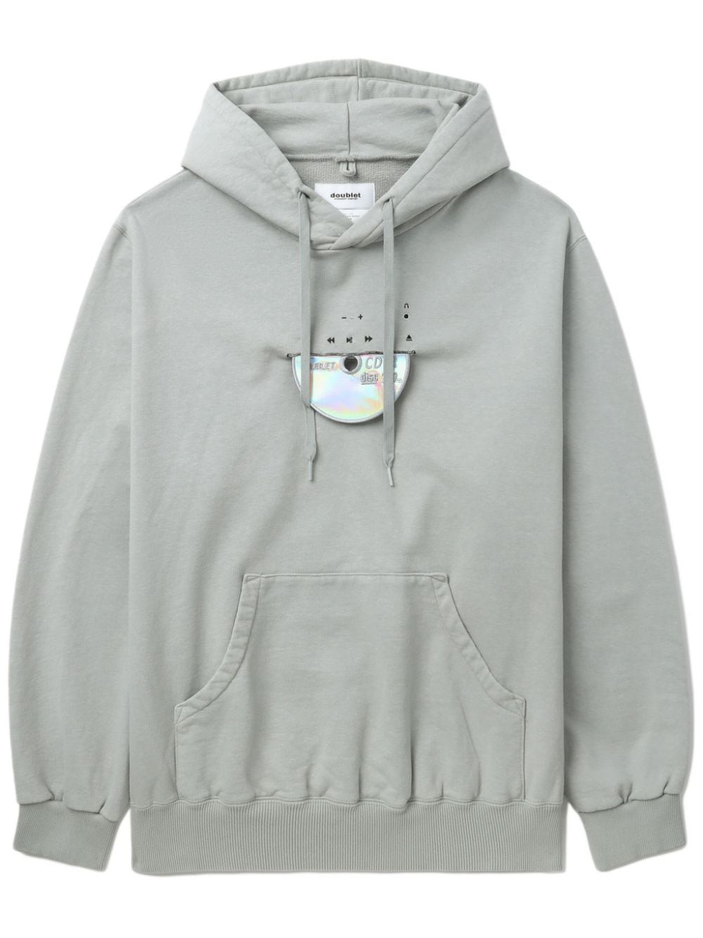 Doublet CD-R cotton hoodie - Grey von Doublet