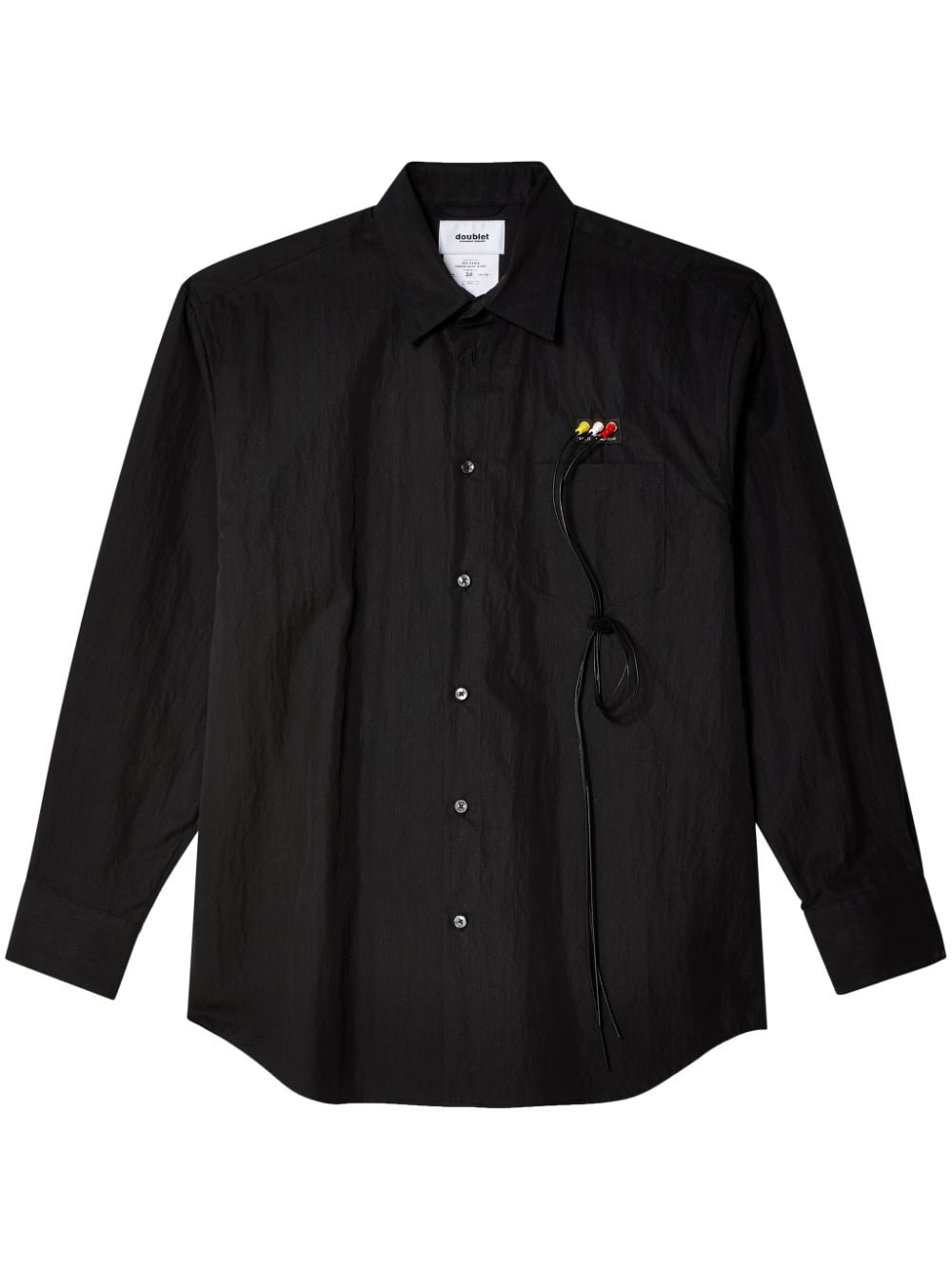 Doublet RCA Cable-detail button-up shirt - Black von Doublet