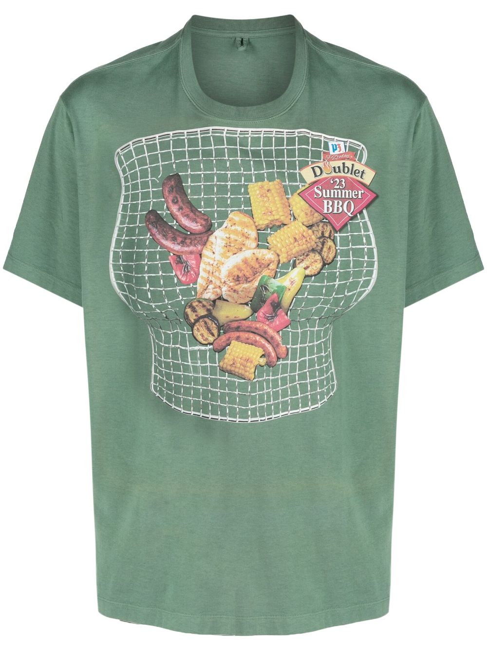 Doublet graphic-print cotton T-shirt - Green von Doublet