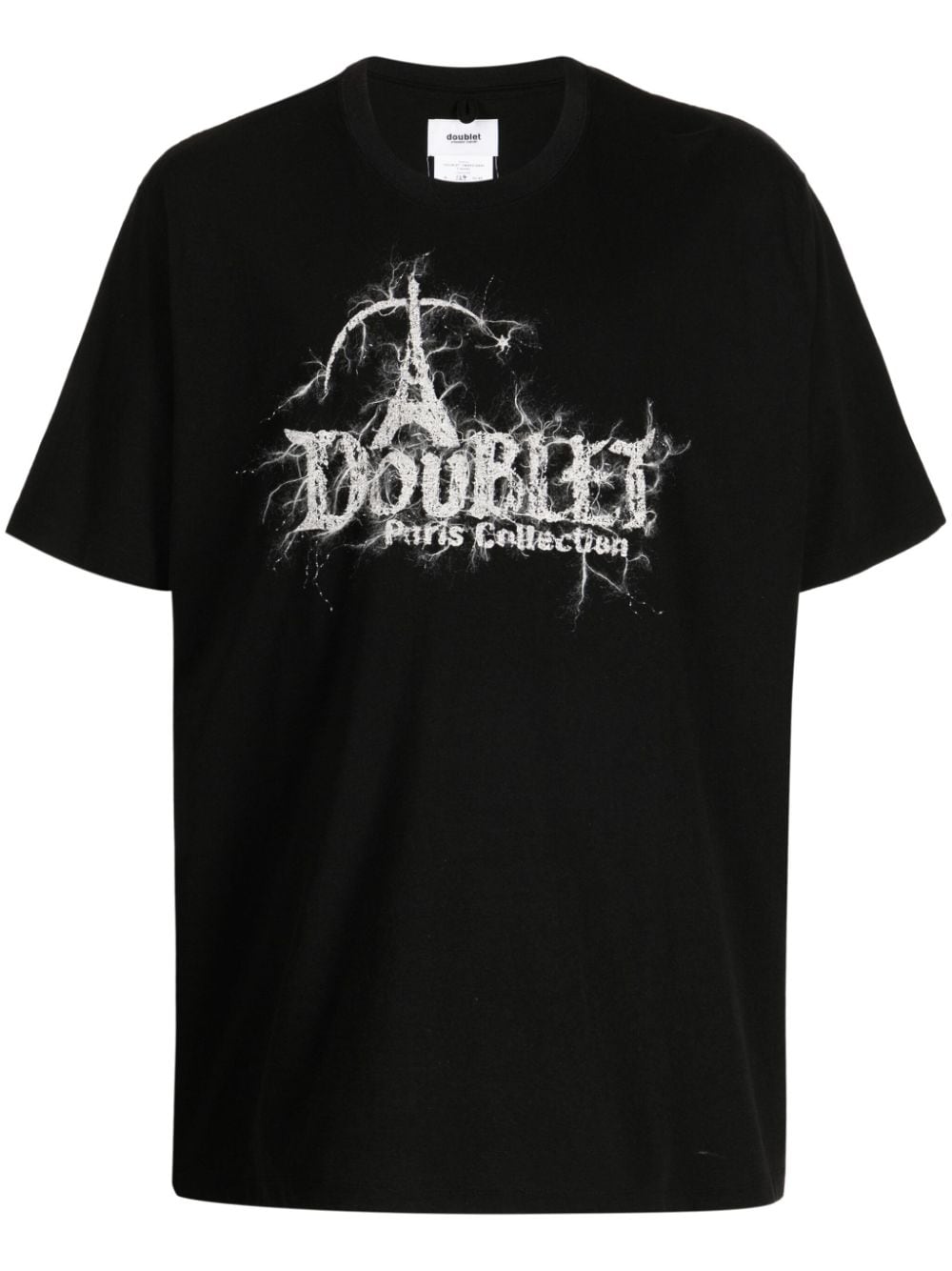 Doublet logo-embroidery cotton T-shirt - Black von Doublet
