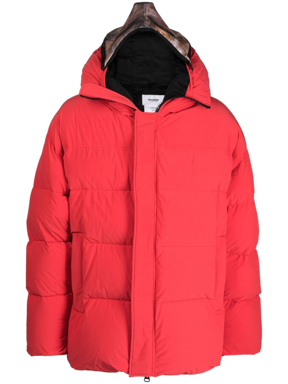 Doublet padded animal motif-hoodie jacket - Red von Doublet