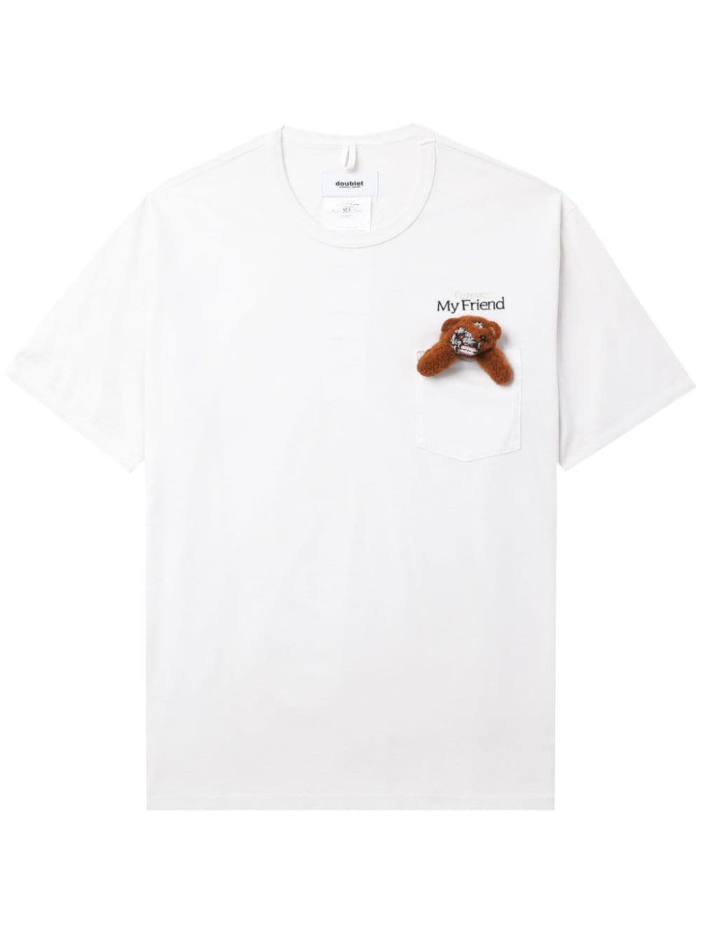Doublet teddy bear cotton T-shirt - White von Doublet