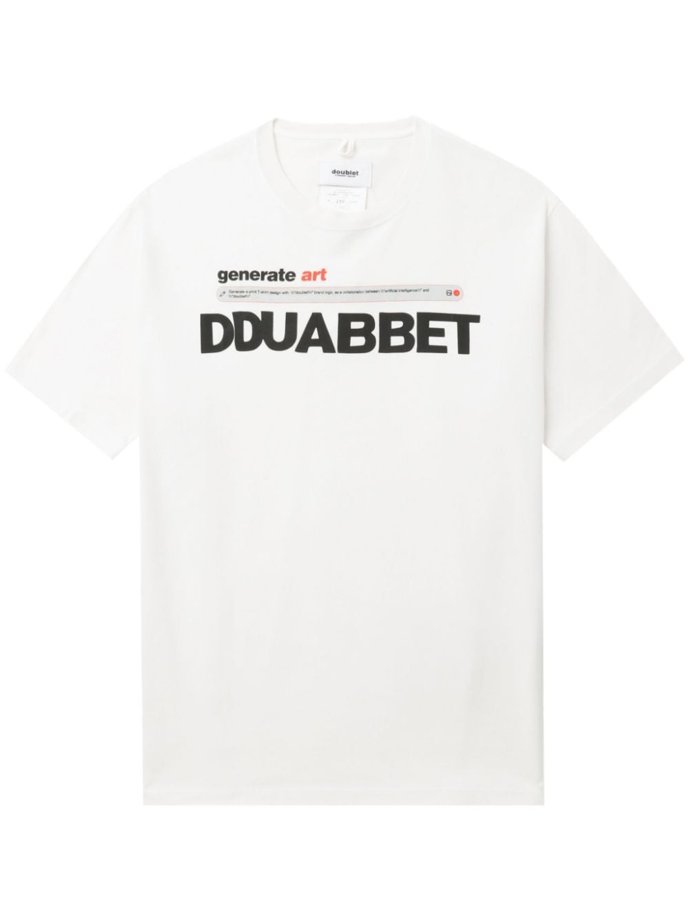 Doublet text-print cotton T-shirt - White von Doublet