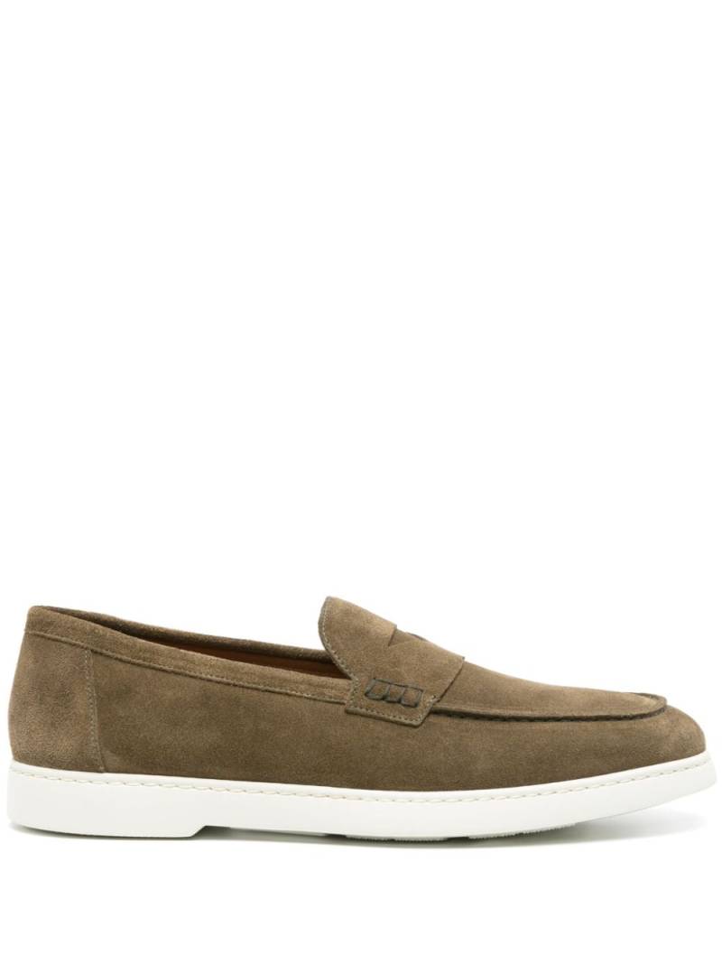 Doucal's Penny-slot suede loafers - Green von Doucal's