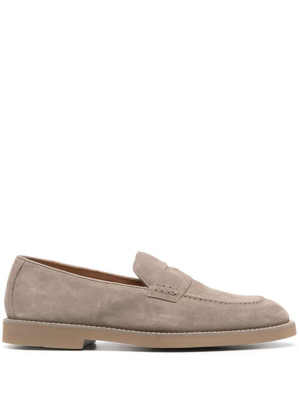 Doucal's almond suede loafers - Neutrals von Doucal's