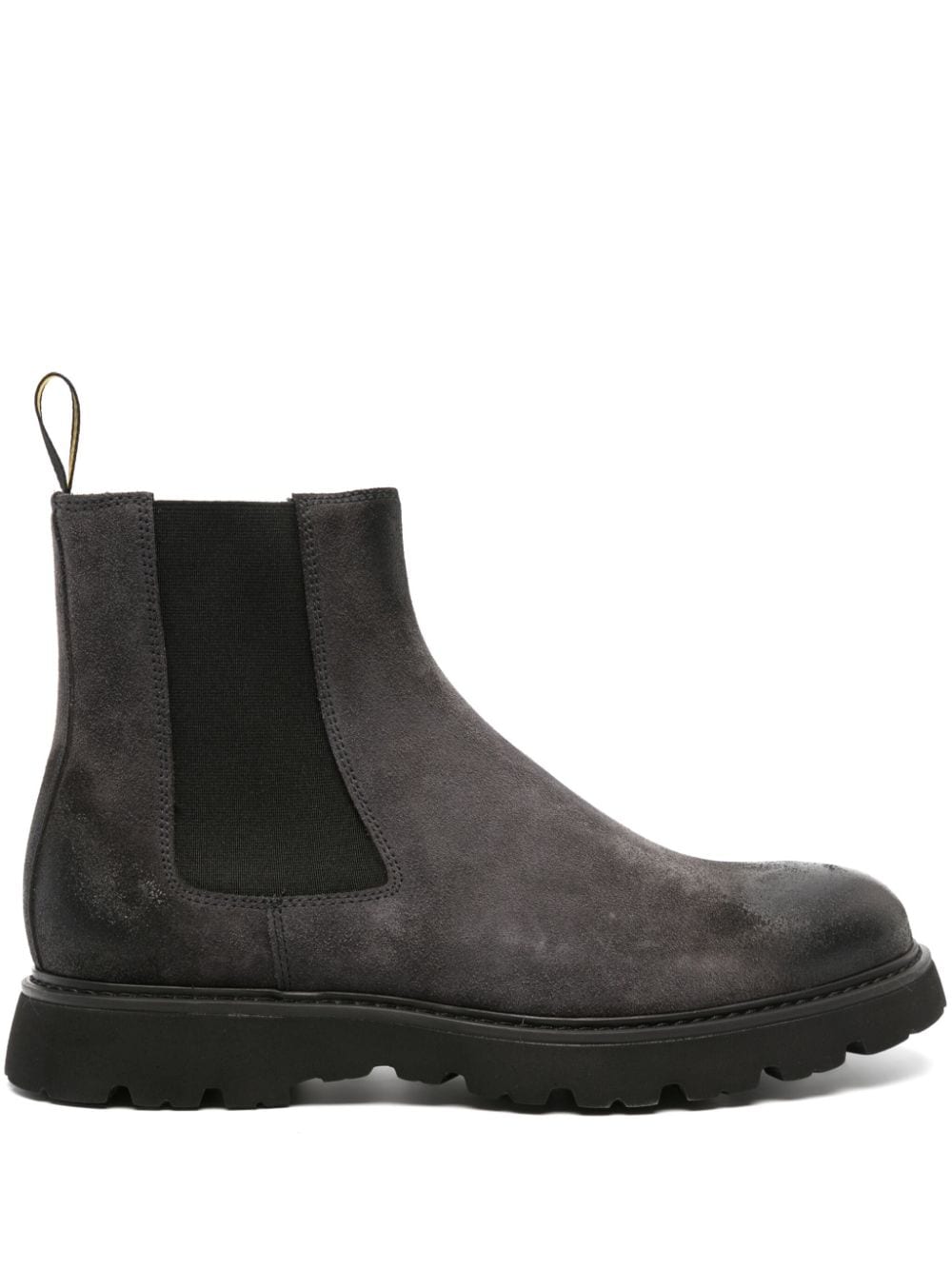 Doucal's burnished-finish suede ankle boots - Grey von Doucal's