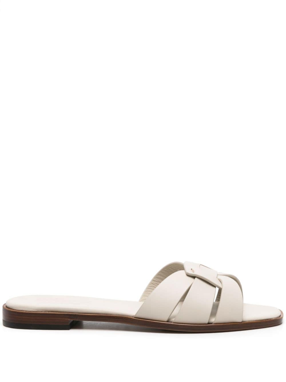 Doucal's cut-out leather slides - Neutrals von Doucal's