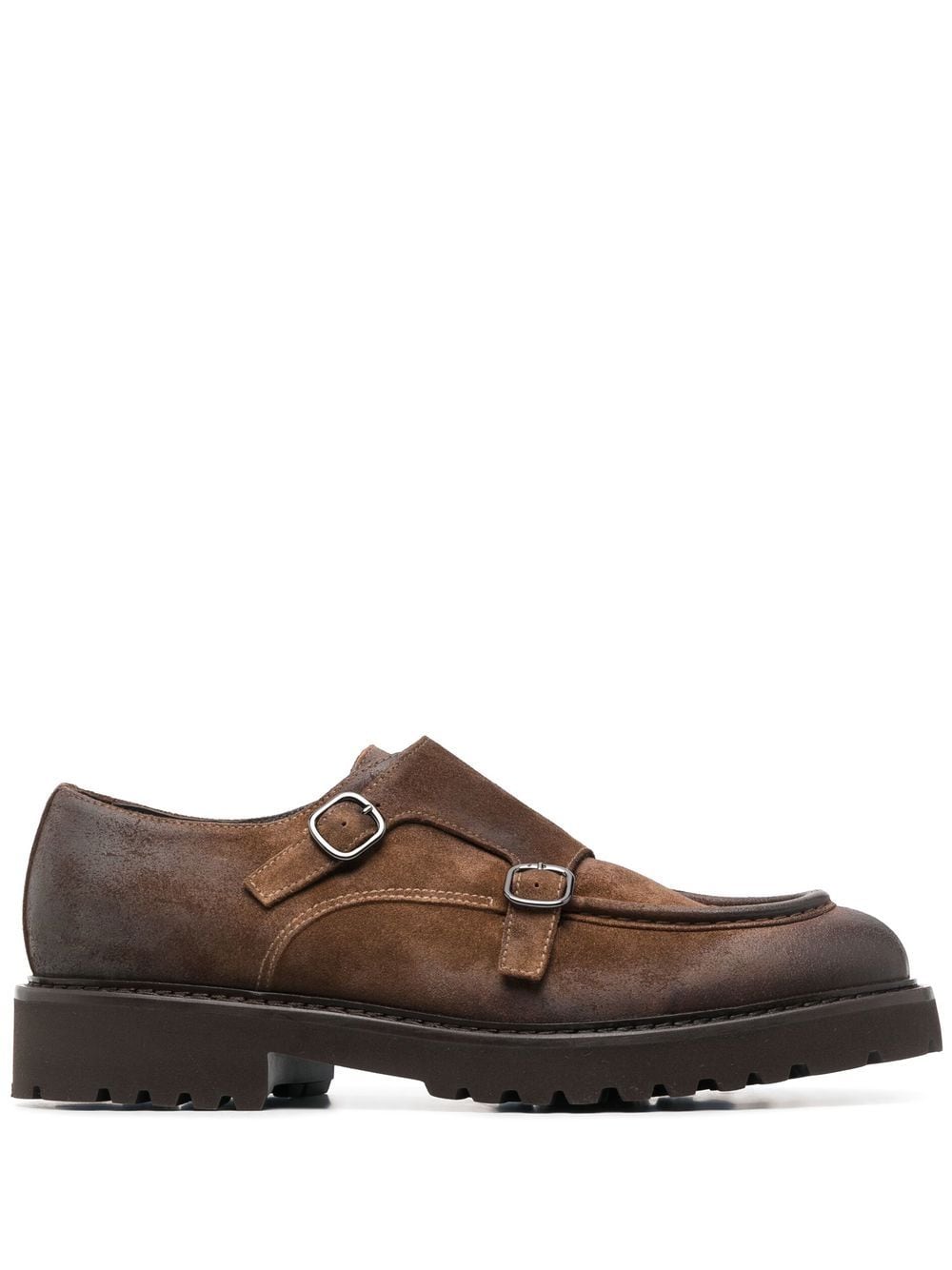 Doucal's double-buckle suede shoes - Brown von Doucal's