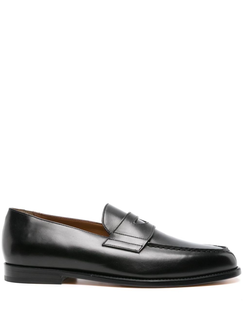 Doucal's high-shine leather loafers - Black von Doucal's