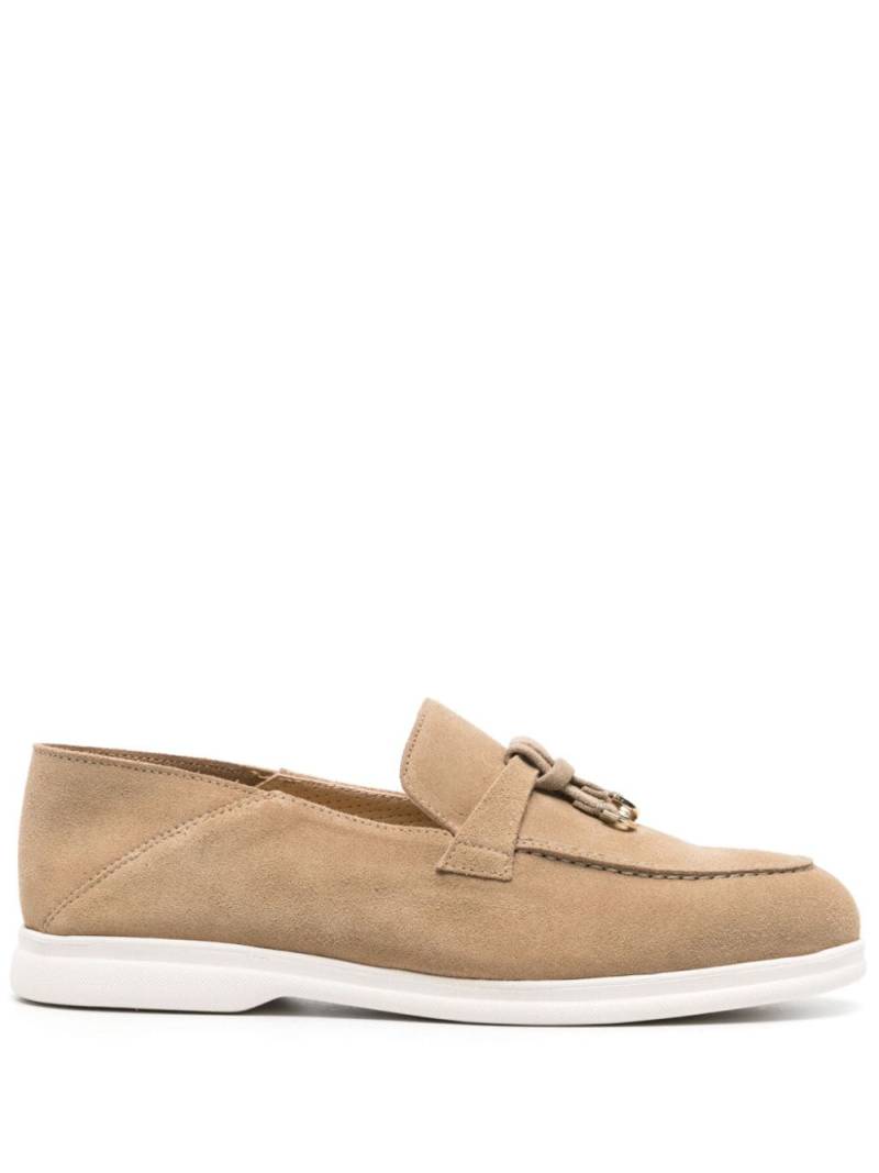 Doucal's knot-detail suede loafers - Neutrals von Doucal's