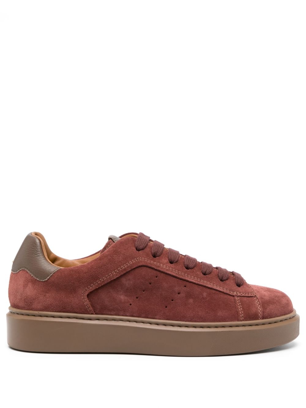 Doucal's lace-up suede sneakers - Red von Doucal's