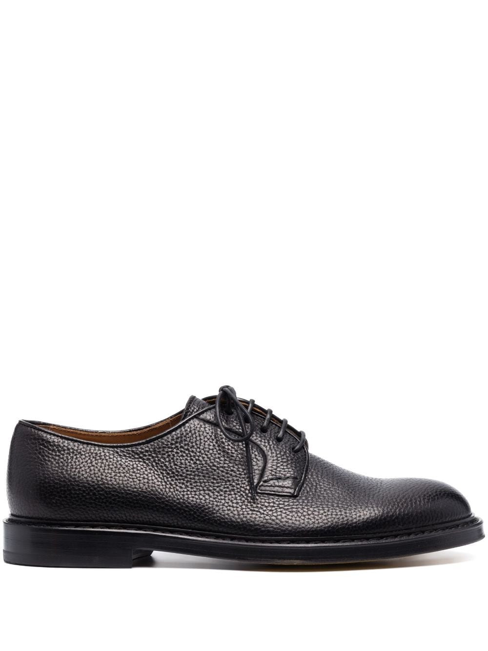 Doucal's pebbled-leather derby shoes - Black von Doucal's