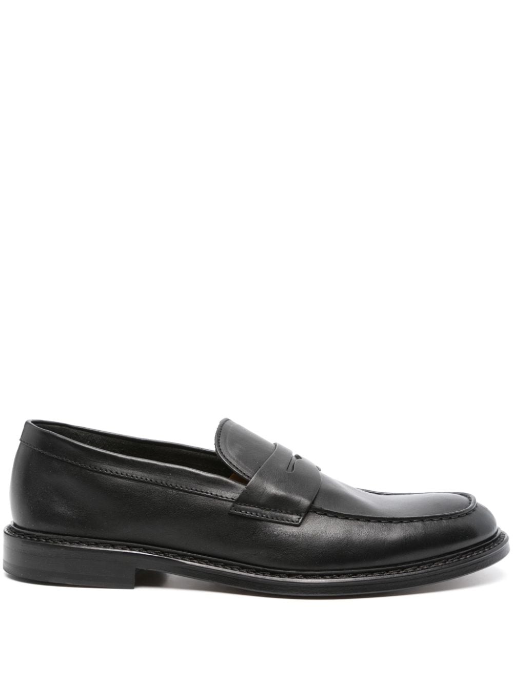 Doucal's penny slot leather loafers - Black von Doucal's