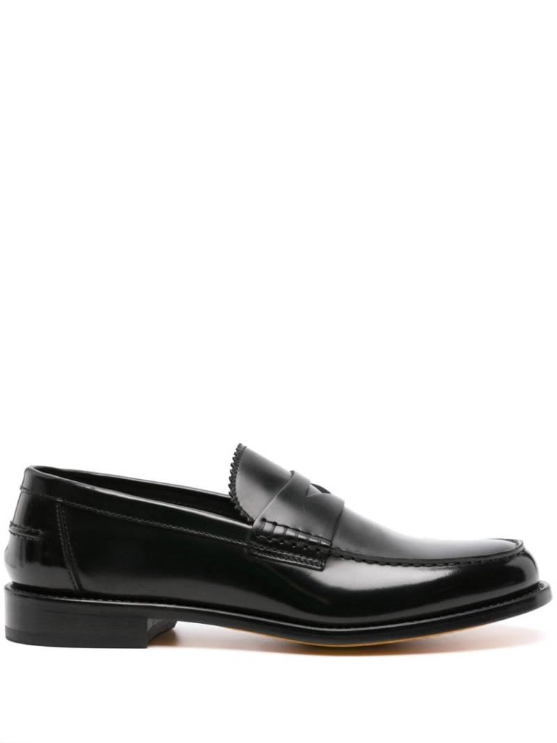 Doucal's penny-slot patent leather loafers - Black von Doucal's