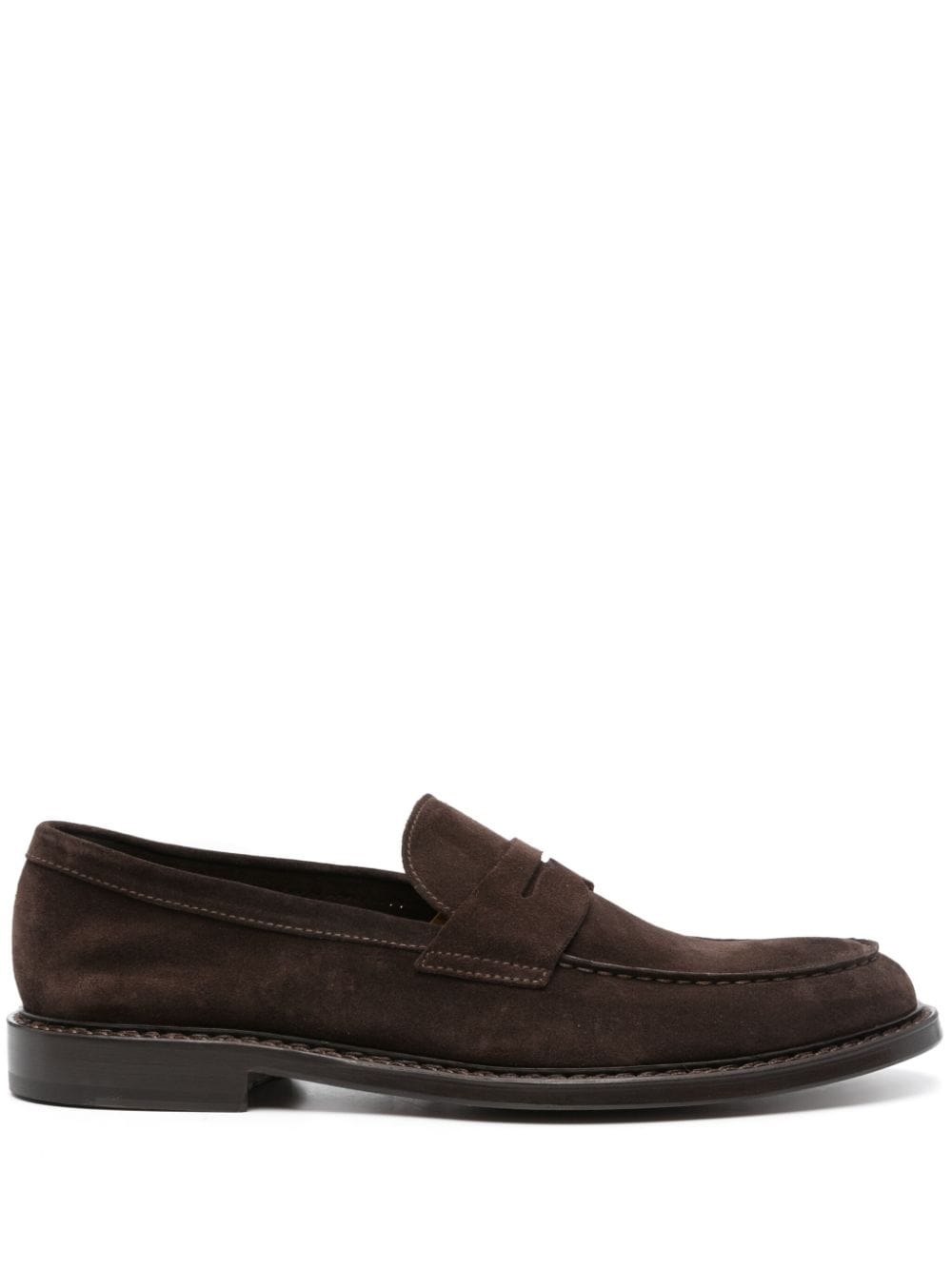 Doucal's penny-slot suede loafers - Brown von Doucal's